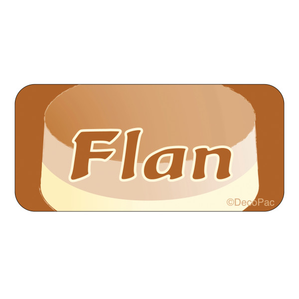Flan Label PhotoCake® Edible Image® Merchandising Label