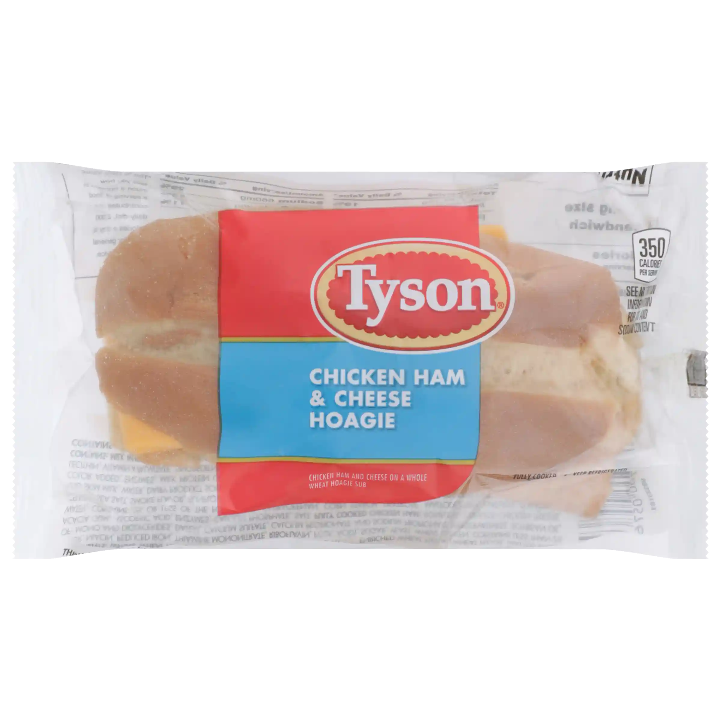 Tyson® Individually Wrapped Chicken Ham & Cheese on a Whole Grain Hoagie Bun, 45/5.22 oz._image_2