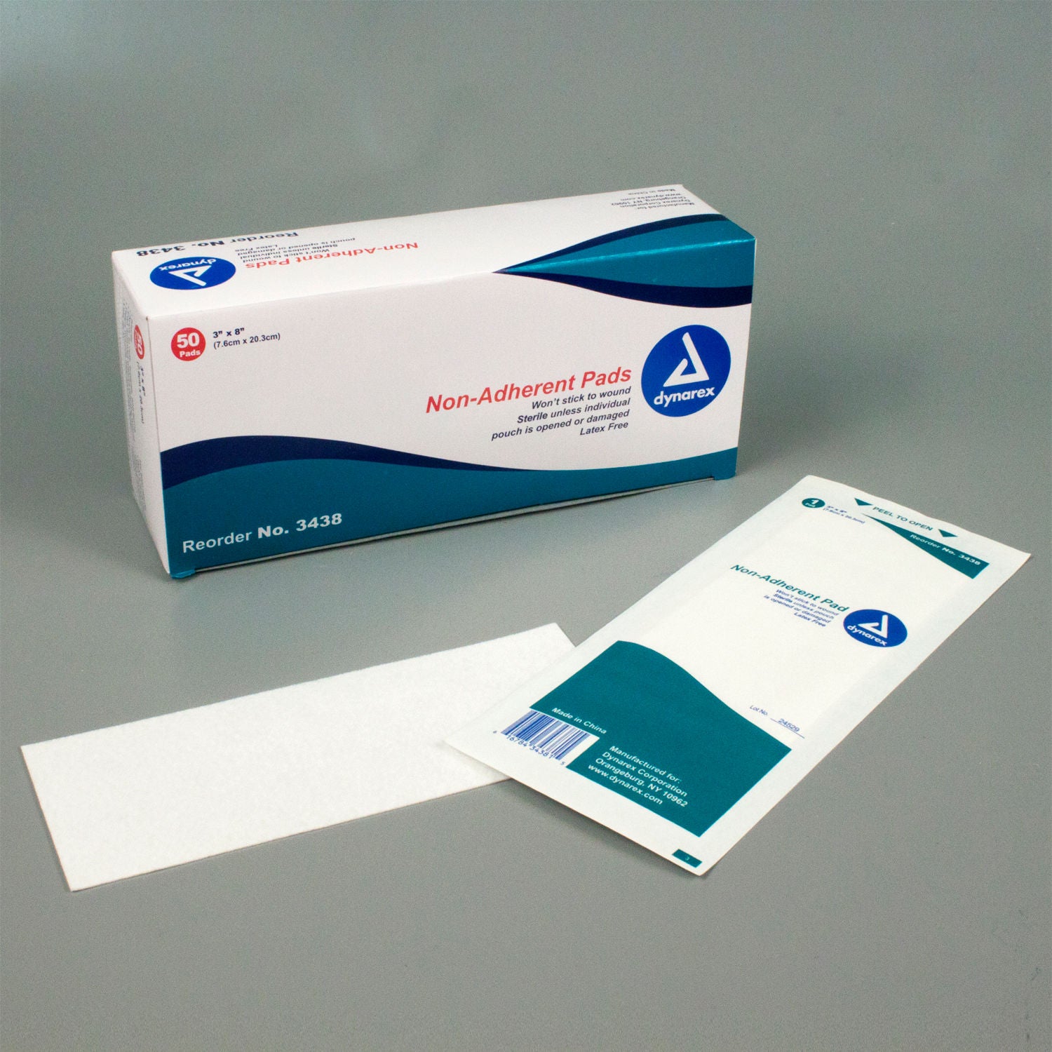 dynarex® Non-Adherent Dressing, 3 x 8 Inch