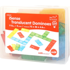 Translucent Tactile Dominoes Set, 112 Pieces