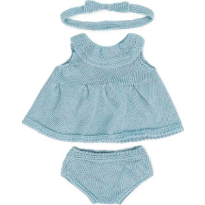 Clothes for 15" Dolls, Knitted Outfit Dress & Headband