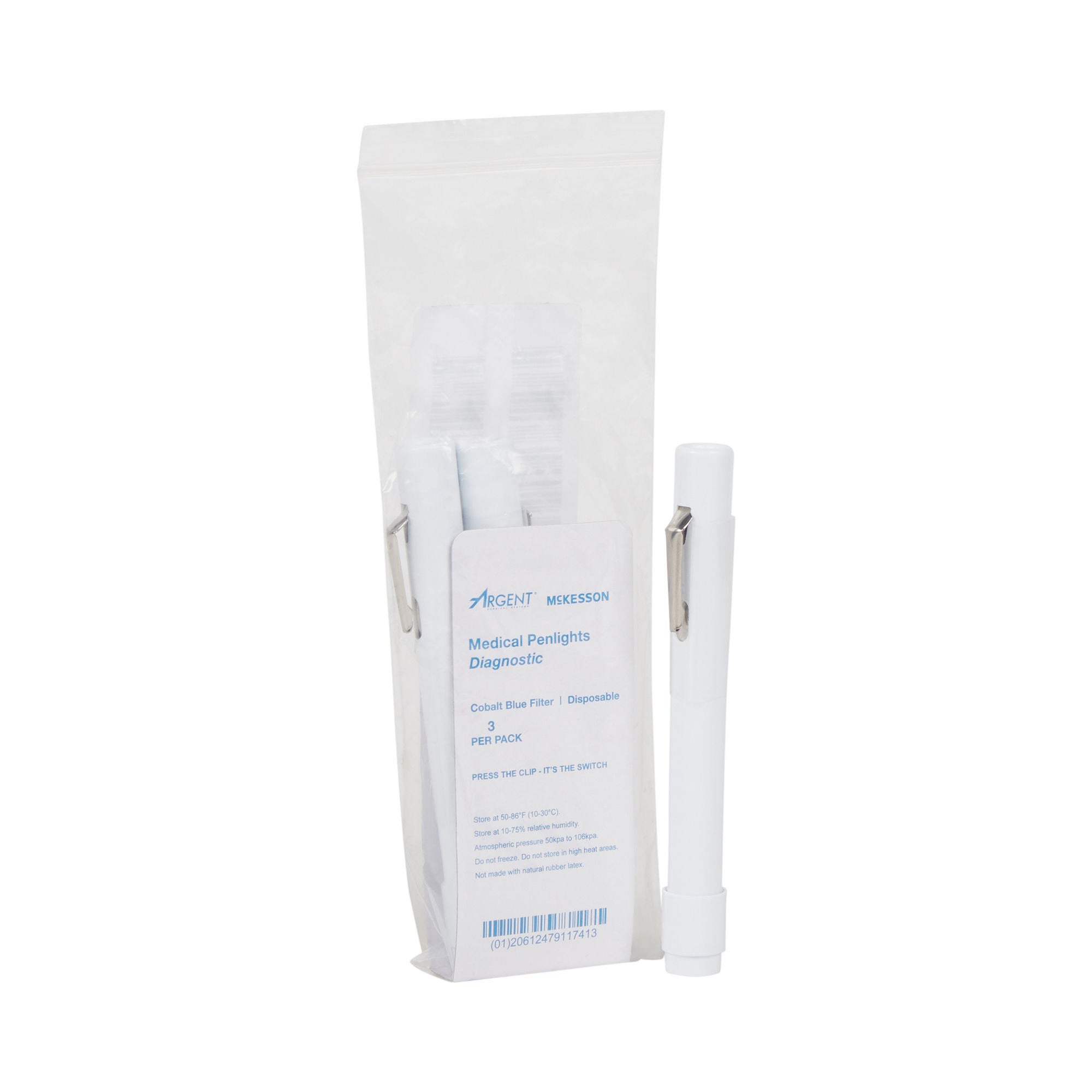 McKesson Penlight, White Light with Cobalt Filters, 4-1/2 Inch Length