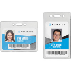 Proximity Badge Holders, Horizontal, Clear, Pack of 50