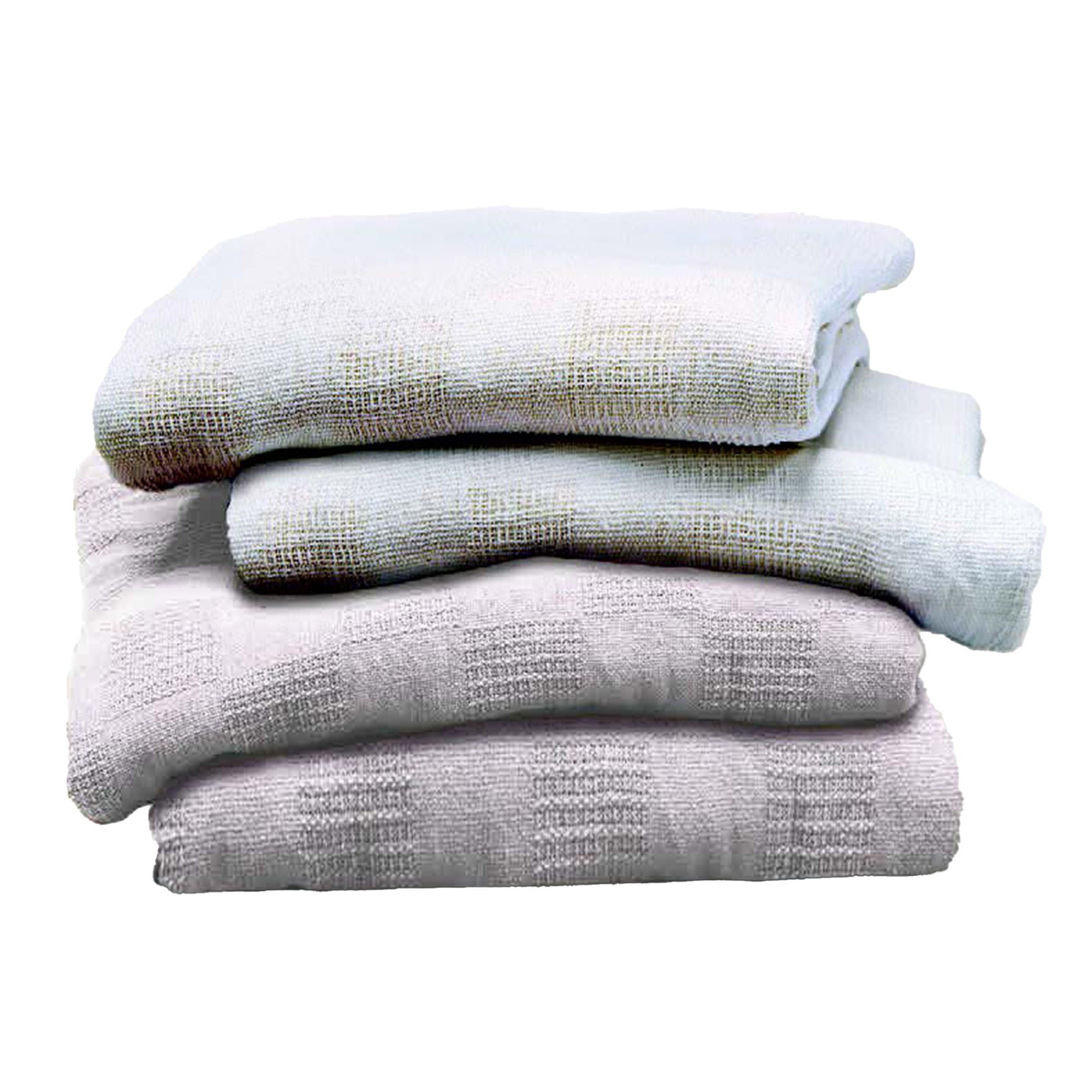 Leno White Thermal Blanket, 66 x 90 Inch