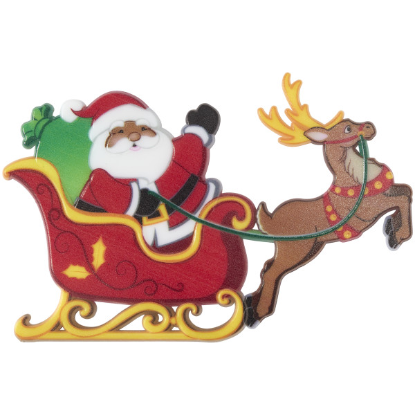 Santa in Sleigh Layon