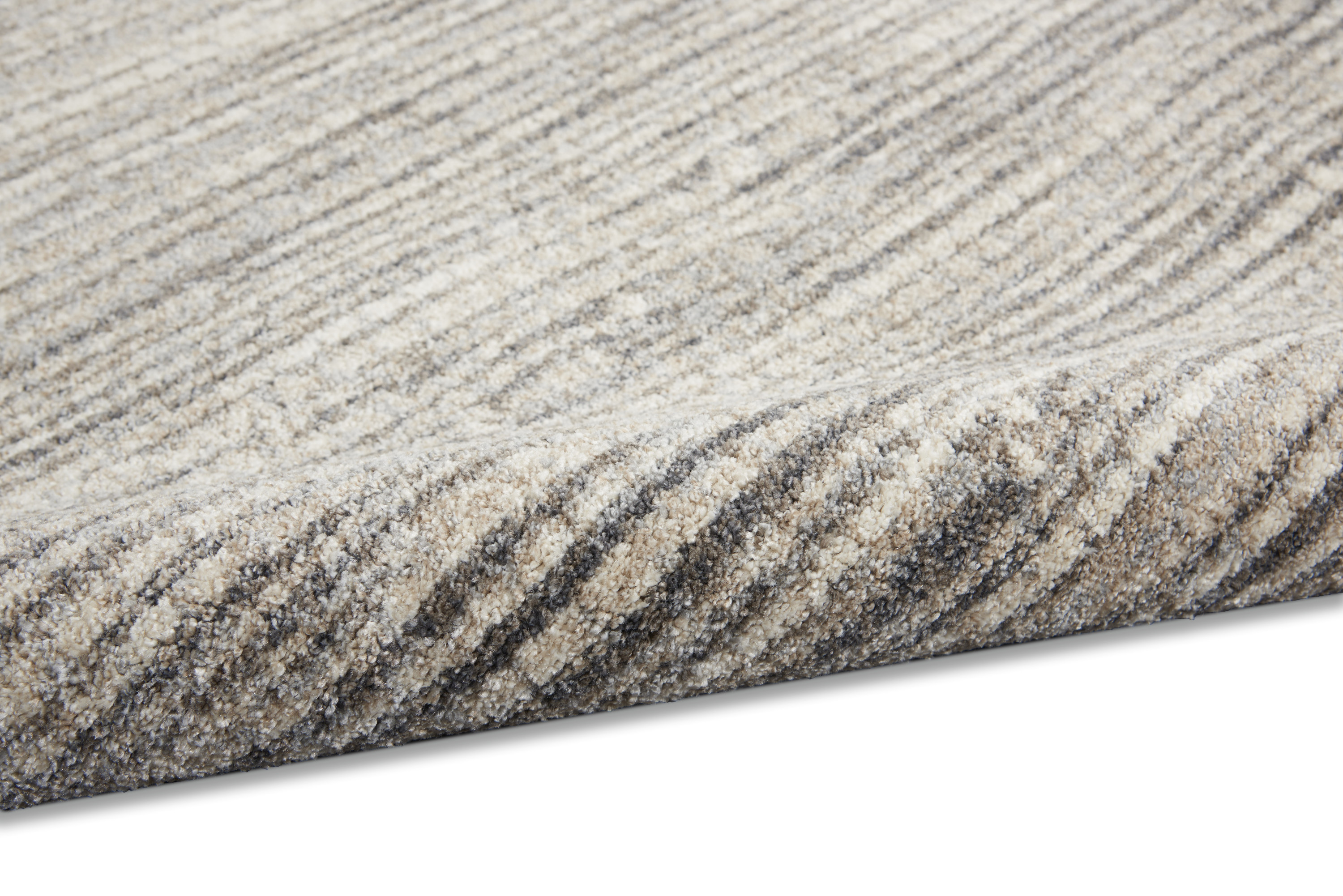 Calvin Klein Etched 3'2" x 5' Ivory Grey Contemporary Indoor Rug
