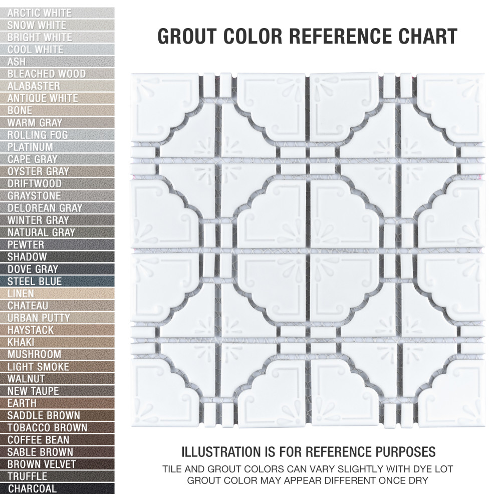 Sample – Hudson Moonbeam Glossy White Porcelain Mosaic Tile