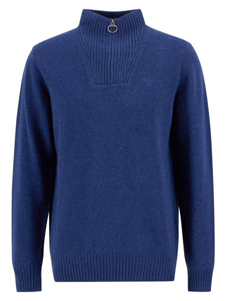 Maglione con mezza zip in lana d'agnello Essential Maglione con mezza zip in lana d'agnello Essential