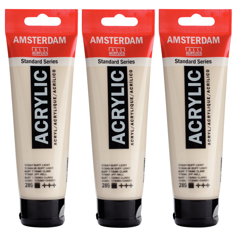Standard Acrylic Paint, 120ml, Titan Buff Light 289, Pack of 3