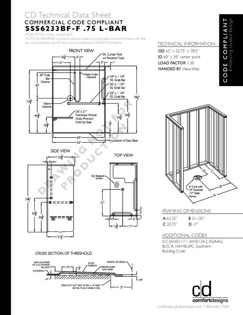 Tech Data Sheet — Cd Shower Tech Data Sss 6233bf 75 L Bar
