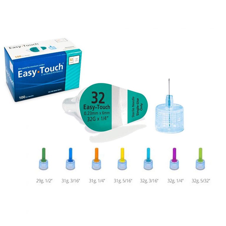MHC Medical NEEDLE, INSULIN EASY TOUCH TEAL TOP 32G 1/4"X6MM (100/BX)