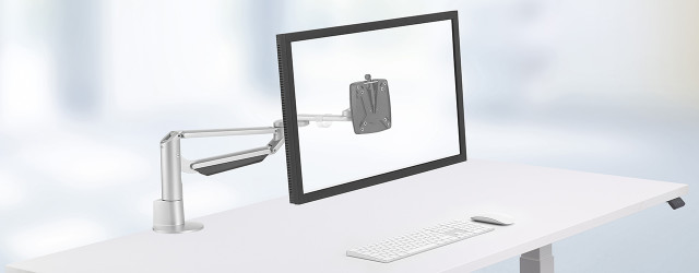 Novus CLU Monitor Arms are designed to easily move and adjust a single screen for the perfect viewing position.