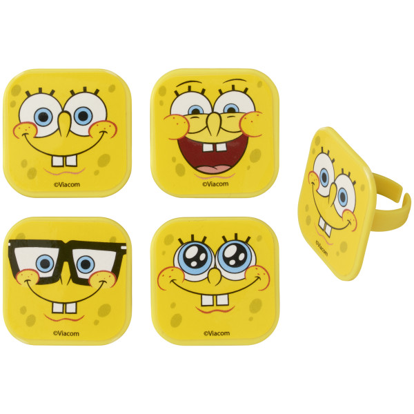 SpongeBob SquarePants Mood Faces Cupcake Rings