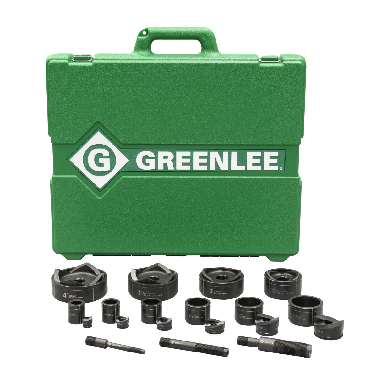 Driver sold separately - For use with Intelli-PUNCH battery-hydraulic knockout drivers. Knurled edge on punches for better grip. Slug-Buster® punch profile splits slugs for easy slug removal. New die design optimized for widest range of materials a...