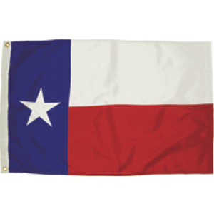 Durawavez Nylon Outdoor Flag with Heading & Grommets, Texas, 3ft x 5ft