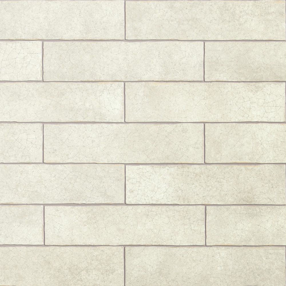 Crackle Cream 2-7/8 in. x 11-7/8 in. Ceramic Wall Tile