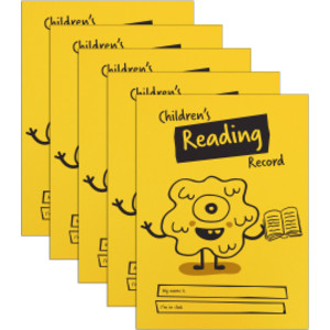 Little Monsters Children's Reading Record, A5, 40 Pages, Yellow, 5-Pack