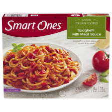 Smart Ones Spaghetti with Meat Sauce, Onions & Tomatoes, 10.25 oz Box
