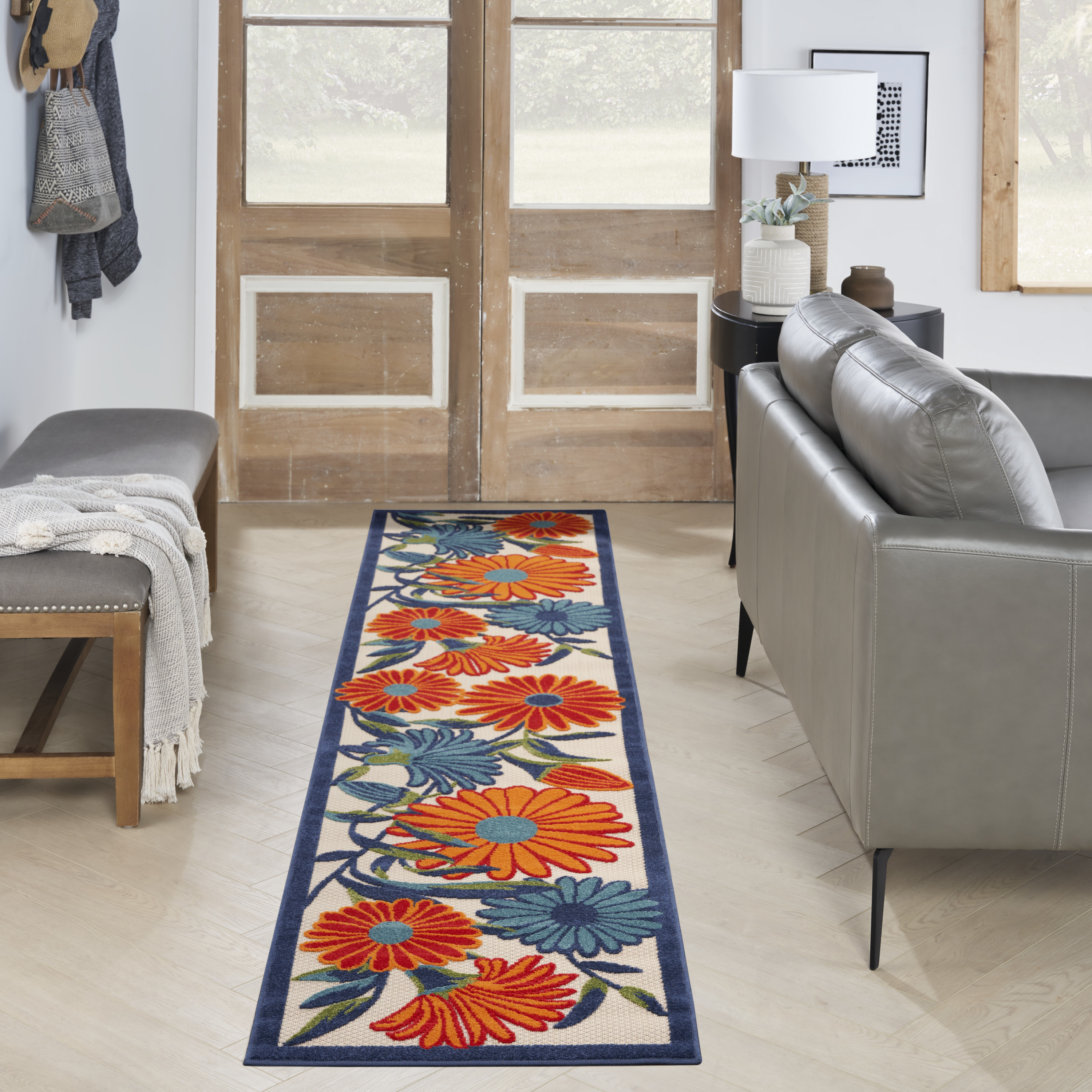 Nourison Aloha 2'3" x 8' Multicolor Contemporary Rug