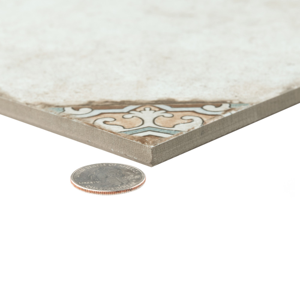 Kings Field Brown 17-3/4 in. x 17-3/4 in. Porcelain Floor and Wall Tile