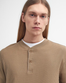 Barbour x Baracuta Henley Relaxed T-Shirt Tan