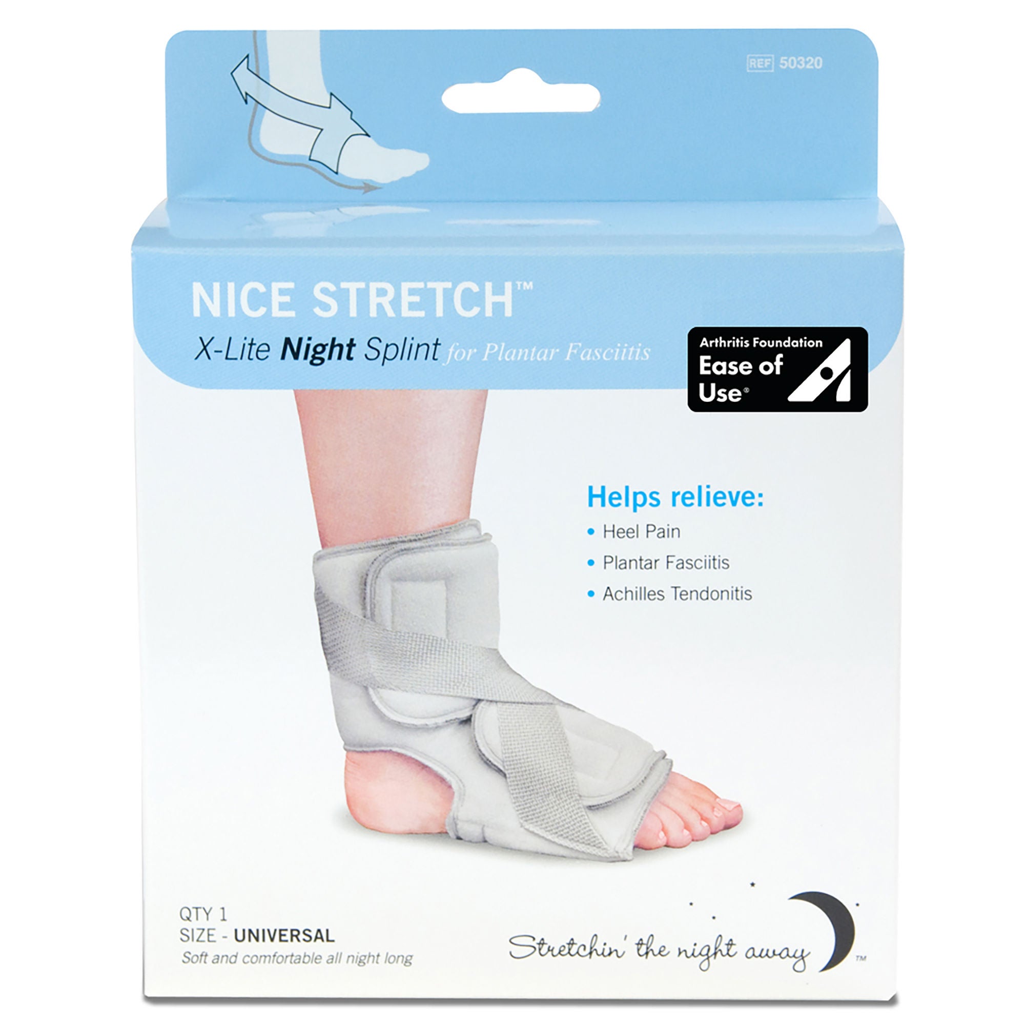Nice Stretch® X-Lite Plantar Fasciitis Night Splint, One Size Fits Most