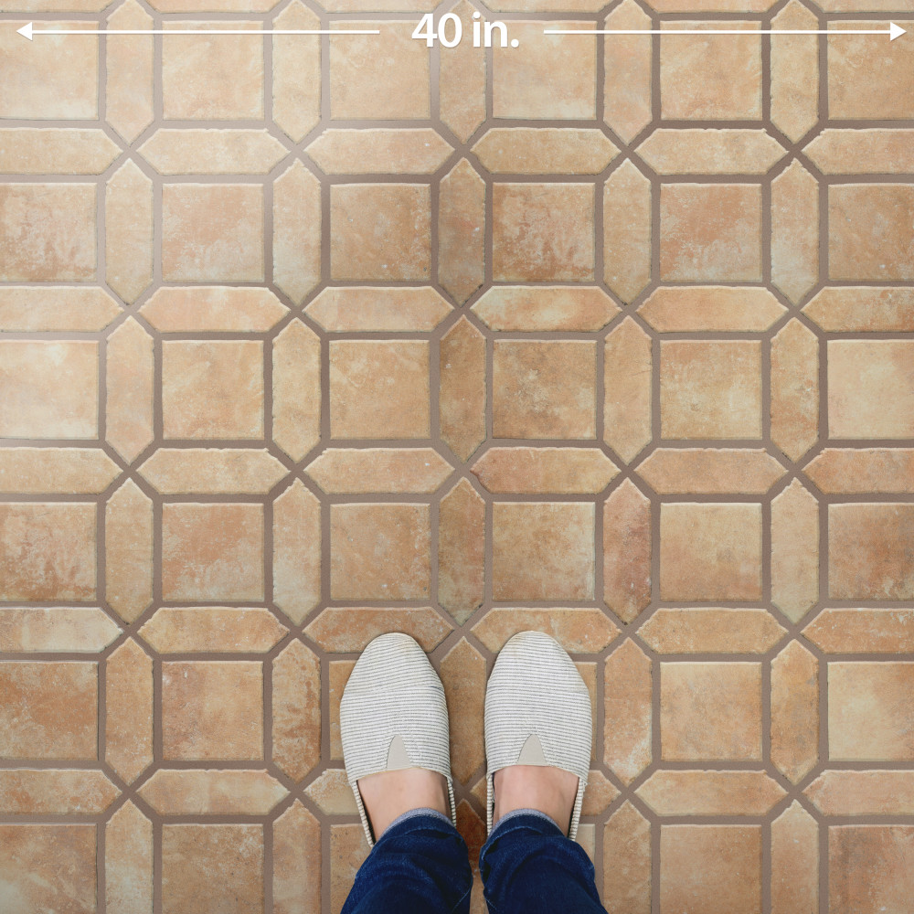 Picket Arenta Arena with Square 14-5/8 in. x 22-1/2 in. Porcelain Floor and Wall Tile