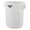 Rubbermaid Commercial, VENTED BRUTE, 44 gal, Resin, White, Round, Receptacle