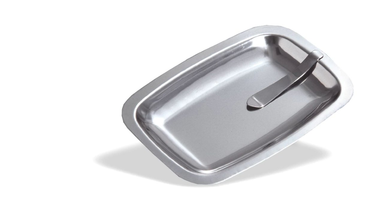 Porte-addition de 15.5 x 11 cm en acier inoxydable