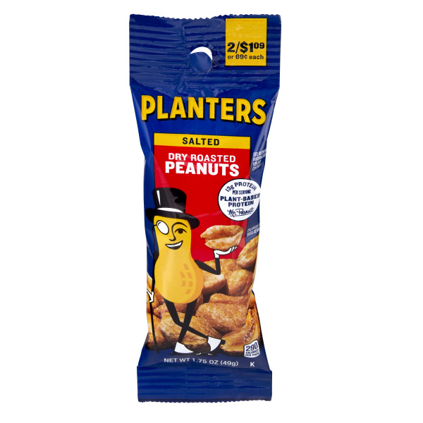 PLANTERS(r) Dry Roasted Peanuts 6/1.75oz . C1C1 - Front Center In Package (Hi Res)