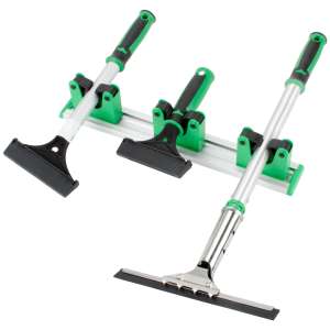 Unger, Hang Up Cleaning Tool Holder, 14 x 3.15 x 2.17, Silver/Green