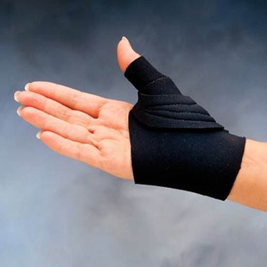 Thumb CMC Restriction Splint Comfort Cool® Adult Medium Wrap Around Strap Left Hand Black