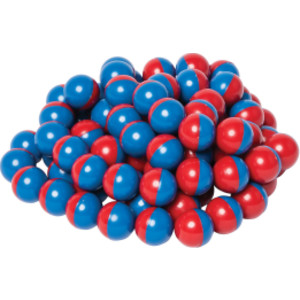 North/South Magnet Marbles (Red/Blue), Set of 100