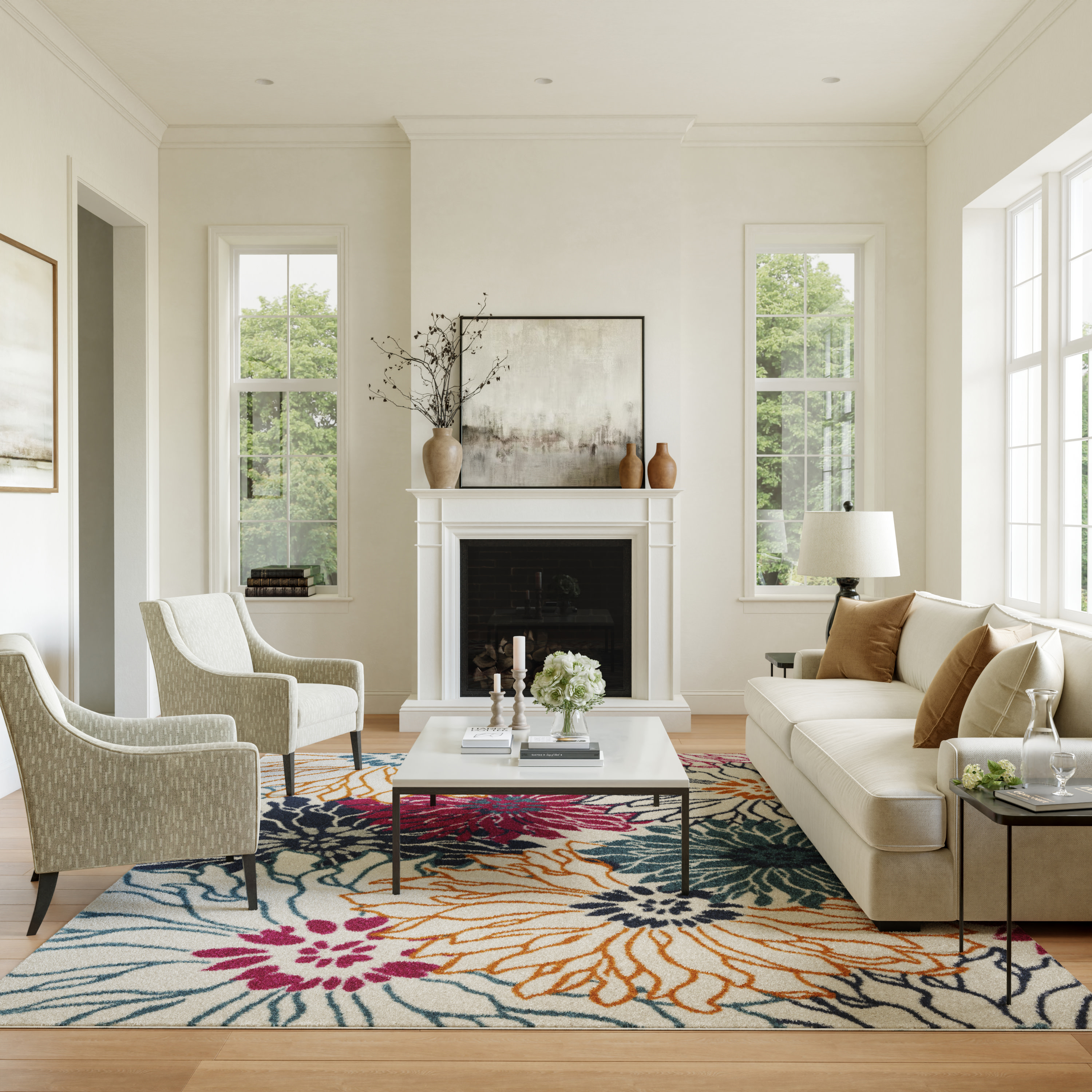 Nourison Passion 8' x 10' Ivory Multicolor Contemporary Indoor Rug
