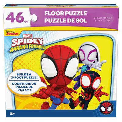 Spidey and Friends 46-piece 3-Foot Floor Puzzle, Spiderman Puzzle for Families and Kids Ages 4 and up