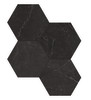 La Marca Nero Venato Hexagon 6 Inch Honed