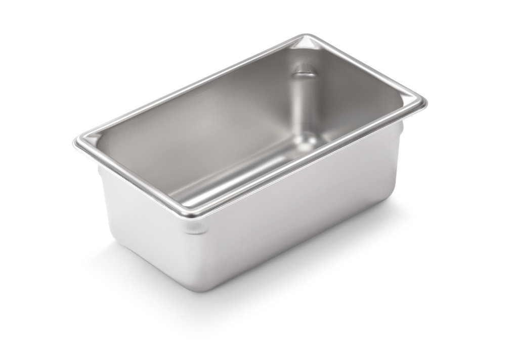 Ninth-size 4-inch-deep Super Pan V® stainless steel steam table pan