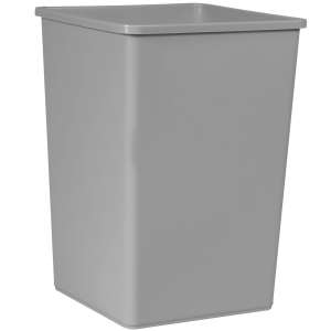 Rubbermaid Commercial, Untouchable®, 35 gal, Resin, Gray, Square, Receptacle