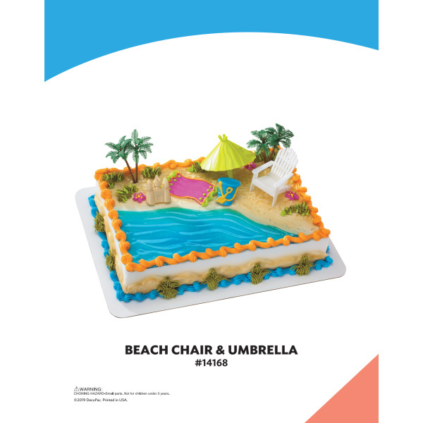 Beach Chair & Umbrella The Magic of Cakes® Icing Only Page