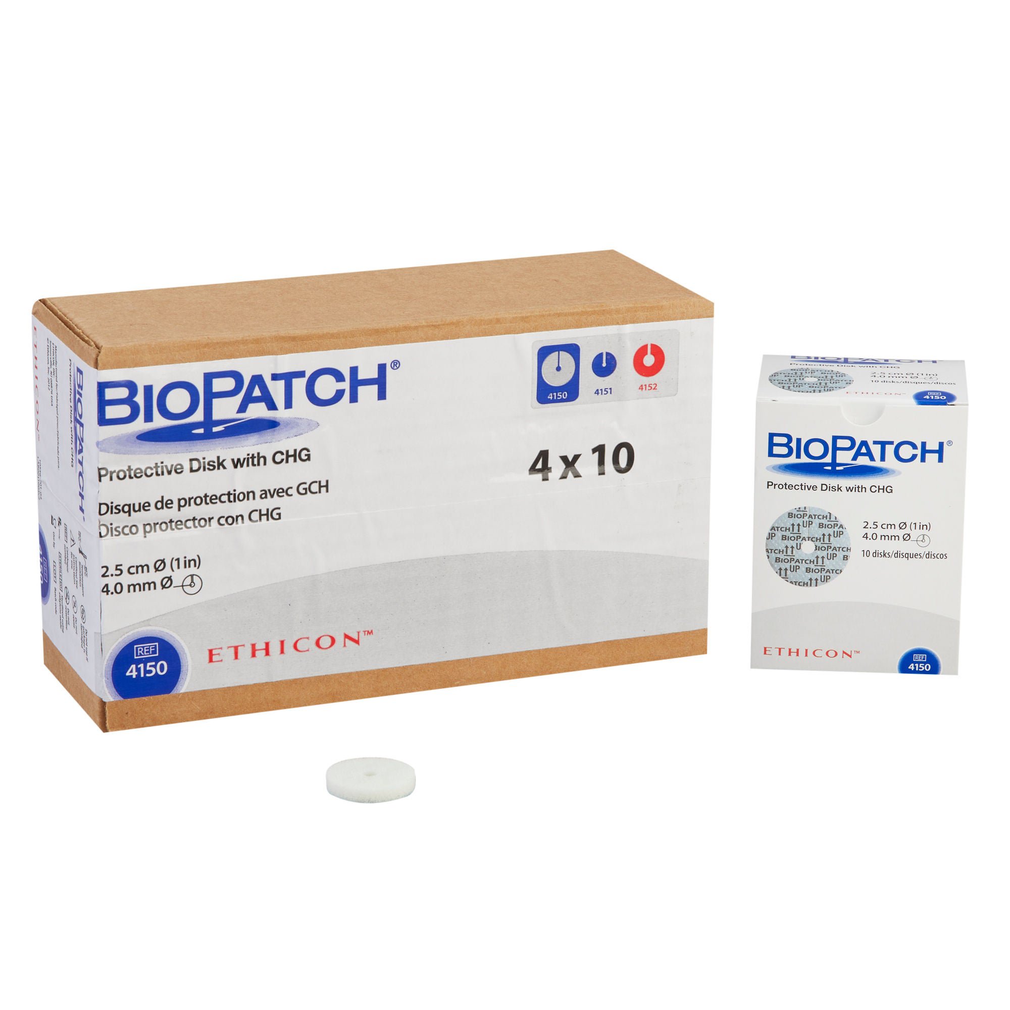 Biopatch® I.V. Dressing with CHG, 1 Inch Disk With 4-mm Center Hole