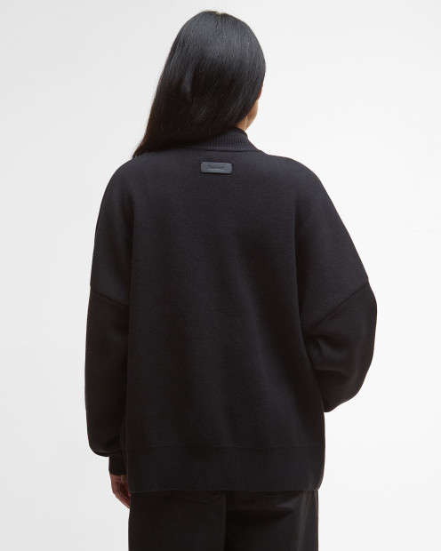 Milda Knitted Bomber Jacket Black