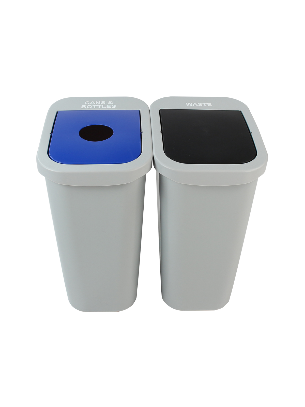 BILLI BOX – Double – Kit – 10 G – Cans & Bottles-Waste – Circle-Swing – Grey-Blue-Black