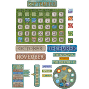 Curiosity Garden Calendar Bulletin Board Set