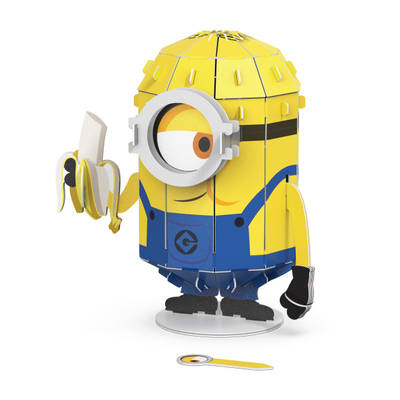 Minions Stuart 34-Piece Puzzle Builder, 3D Puzzle with Tool Included, Minions Toys for Kids Ages 6+
