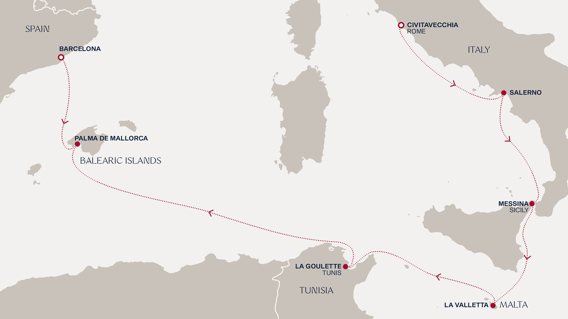 Itinerary map