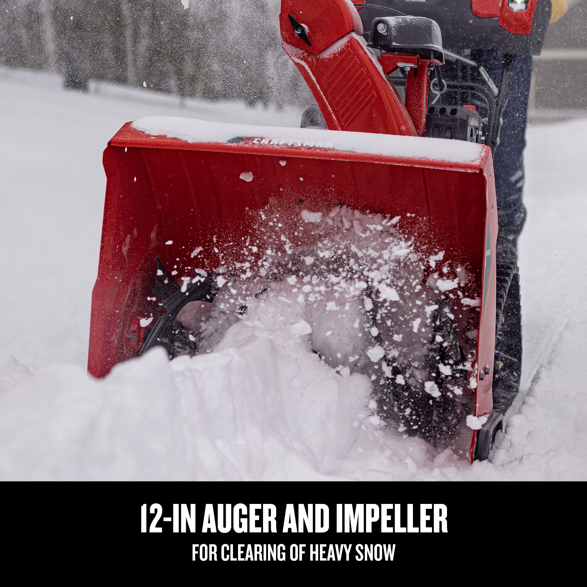 CRAFTSMAN 26-in. 243-cc Two-Stage Gas Snow Blower focused in on auger and impeller