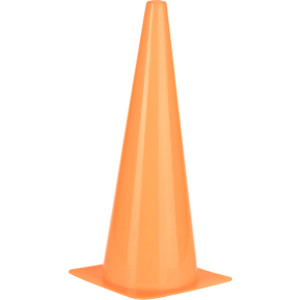 18 Inch High Visibility Plastic Cone, Fluorescent Orange