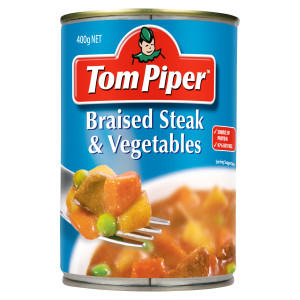 tom piper™ braised steak & vegetables 400g image
