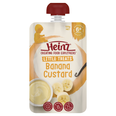  Heinz® Little Treats Banana Custard Baby Food Pouch 6+ months 120g 