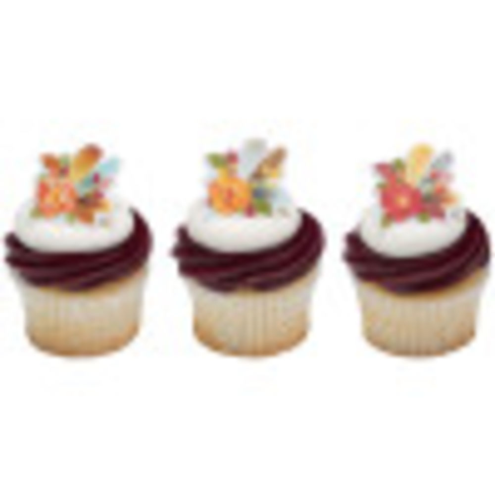 Image Cake Flowers & Feathers